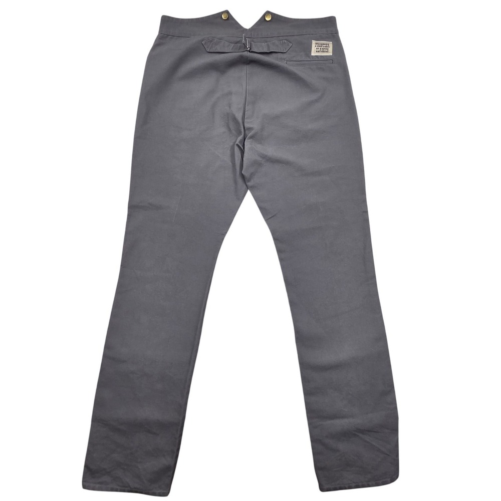 Frontier Classics Gray Canvas Trousers Victorian Cinch Back Cowboy Mens 40x36